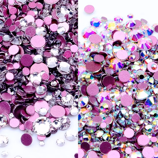 Wholesale Flat Back Loose Glass Strass Rose Gold Base Ss20 Clear Non Hot Fix Nail Art Rhinestones for Nail Decoration