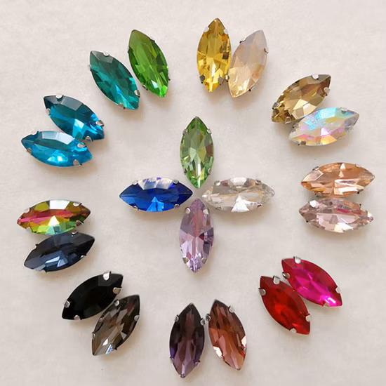 Comercio al por mayor de gemas de diamantes de imitación de acrílico de colores para la fabricación de joyas