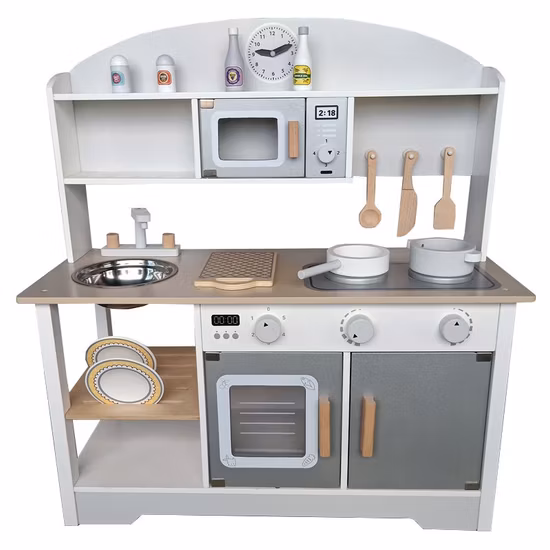 Los niños de madera vendedores calientes del juguete de la cocina de los niños fingen los juguetes educativos de la cocina del juego